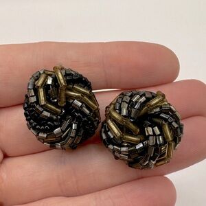 VINTAGE Beaded Knot Earrings